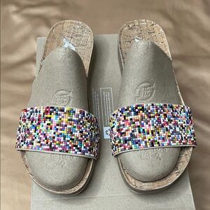 Anne Klein Sport Multicolor Beaded Sandals